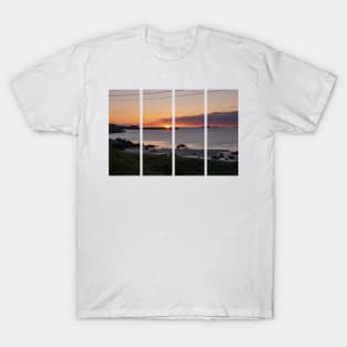 Wonderful landscapes in Norway. Nordland. Beautiful scenery of a sunset with midnight sun on the sea on the Lofoten Islands. Summer sunny day T-Shirt